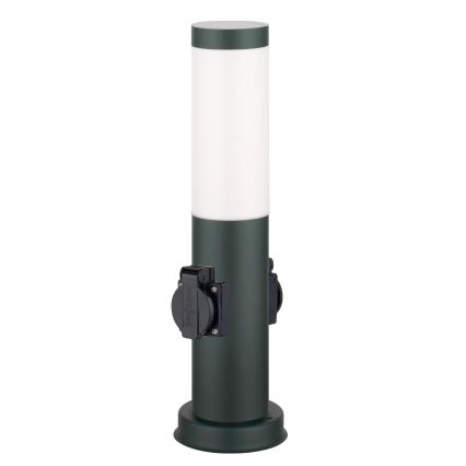 Brilagi - Välisvalgusti kahe SCHUKO-pistikupesaga NOVA 1xE27/15W/230V 40 cm IP44 antratsiit