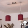 Brilagi - NUBILA LED-lühter kaablil 2xE27/60W/230V Pompeji punane