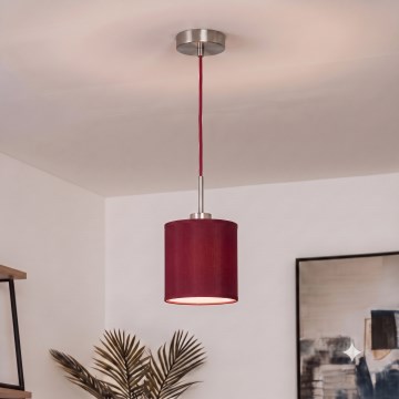 Brilagi - NUBILA LED-lühter riputuskaablil 1xE27/60W/230V, läbimõõt 14 cm, Pompeji punane