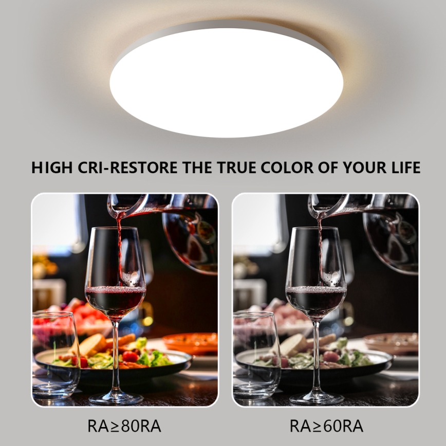 Brilagi - Nutikas hämardatav LED-laelamp 36W/230V, läbimõõt 48 cm, 2700-6500K, Wi-Fi Tuya + kaugjuhtimispult