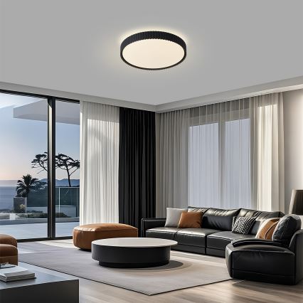 Brilagi - LED hämardatav laelamp ORINO LED/54W/230V 3000-6000K must, läbimõõt 43 cm + kaugjuhtimispult