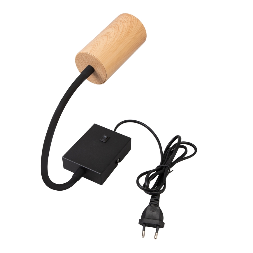 Brilagi - Paindlik seinalamp SELE 1xGU10/30W/230V must/tammepuidu kaunistus