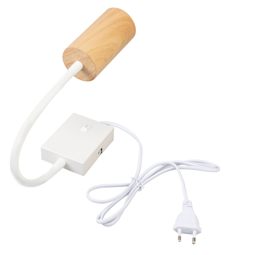 Brilagi - Paindlik seinalamp SELE 1xGU10/30W/230V valge/tammepuidu kaunistus
