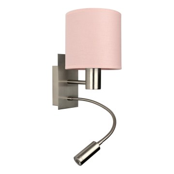 BRILAGI - painduv LED-seinavalgusti BOBO 1xE27/25W/230V + LED/3W mattkroom/roosa