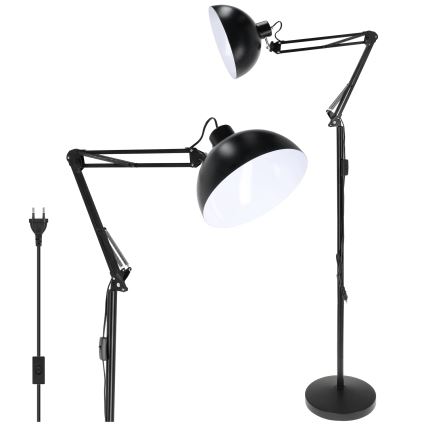 Brilagi - painduv põrandalamp TASKER 1xE27/60W/230V 157 cm must