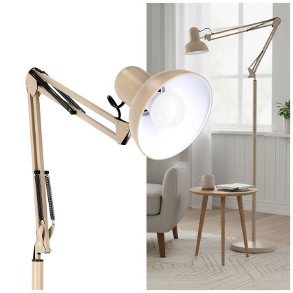 BRILAGI - painduv põrandalamp TASKER 1xE27/60W/230V 184 cm beež