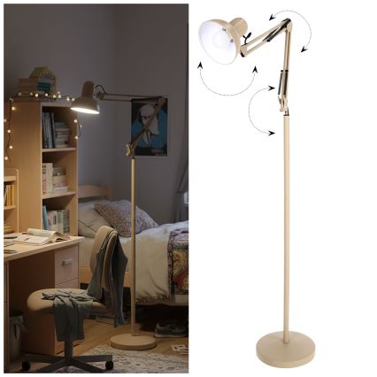 BRILAGI - painduv põrandalamp TASKER 1xE27/60W/230V 184 cm beež