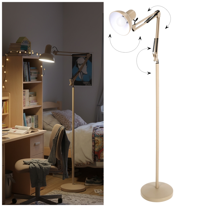 BRILAGI - painduv põrandalamp TASKER 1xE27/60W/230V 184 cm beež