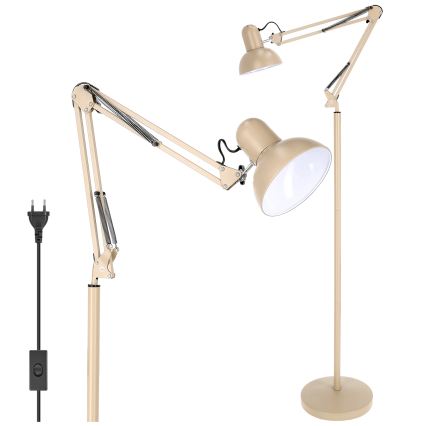 BRILAGI - painduv põrandalamp TASKER 1xE27/60W/230V 184 cm beež