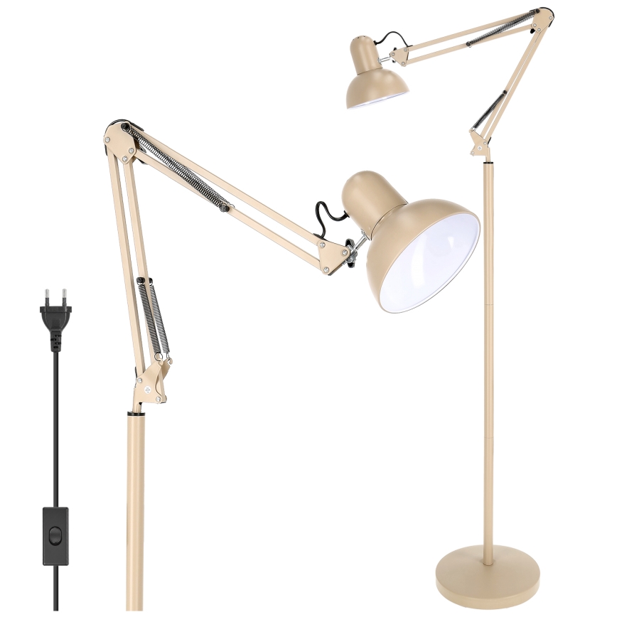 BRILAGI - painduv põrandalamp TASKER 1xE27/60W/230V 184 cm beež