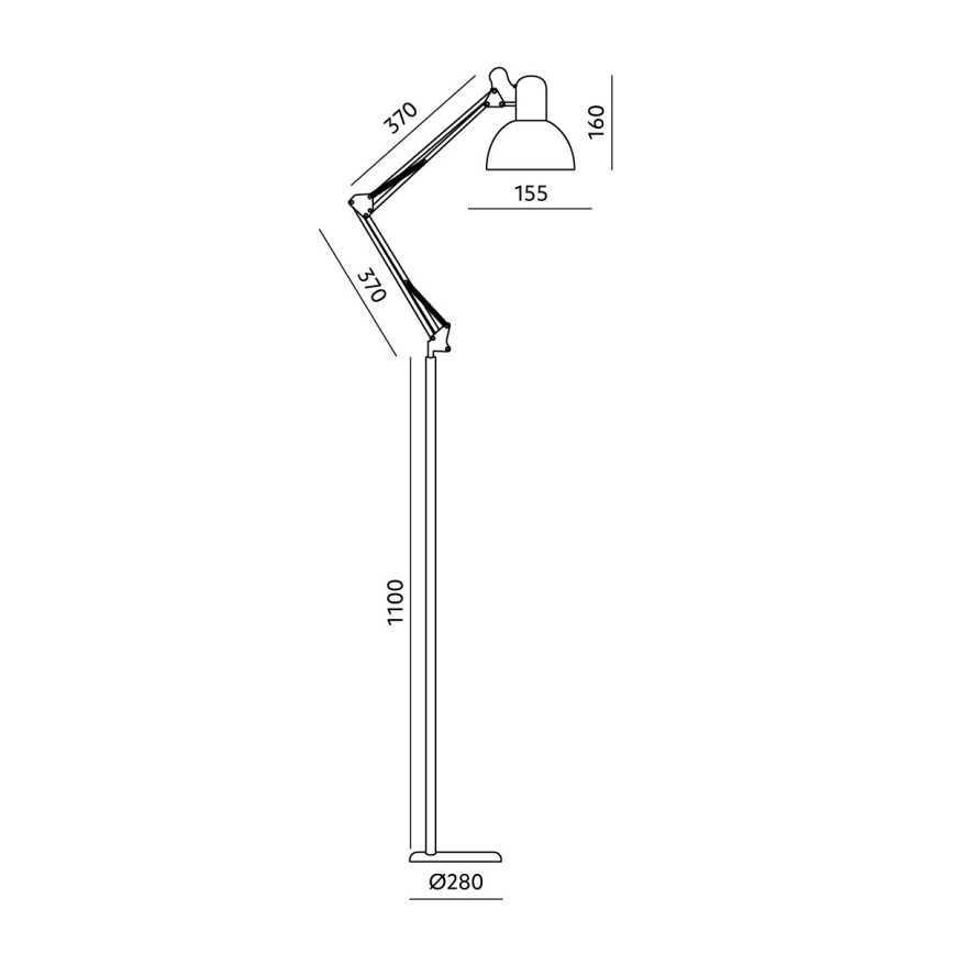 BRILAGI - painduv põrandalamp TASKER 1xE27/60W/230V 184 cm beež
