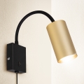 Brilagi - painduv seinalamp SELE lülitiga 1xGU10/30W/230V must/kuldne