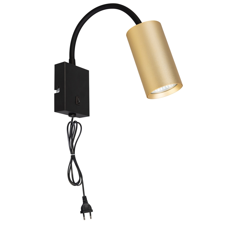 BRILAGI - painduv seinalamp SELE lülitiga 1xGU10/30W/230V must/kuldne