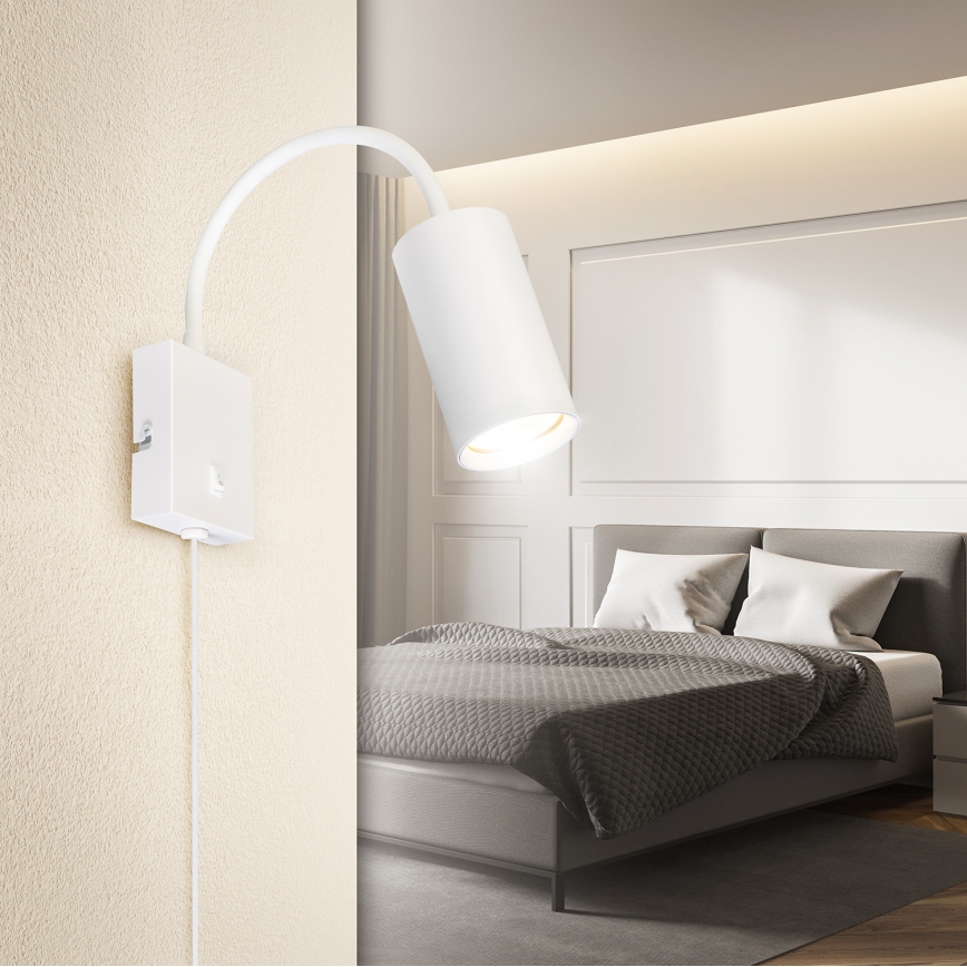 BRILAGI - Reguleeritav seinavalgusti lülitiga SELE 1xGU10/30W/230V valge