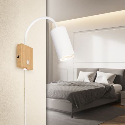 Brilagi - Painduv seinavalgusti SELE 1xGU10/30W/230V valge/tamme dekoor