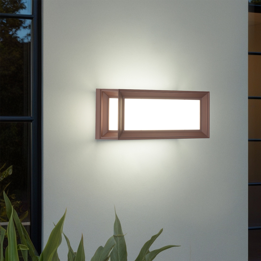 Brilagi - LED välisseina valgusti anduriga PARKER LED/12W/230V pruun IP44