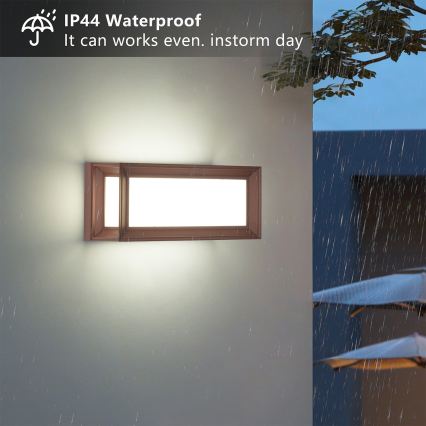 Brilagi - LED välisseina valgusti anduriga PARKER LED/12W/230V pruun IP44