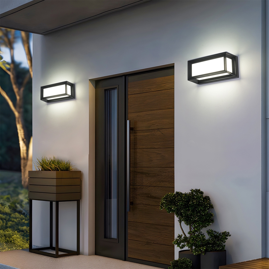 Brilagi - LED välisseinavalgusti liikumisanduriga PARKER LED/12W/230V must IP44