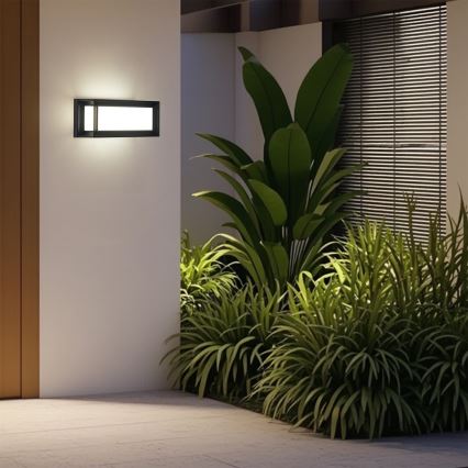Brilagi - LED välisseinavalgusti liikumisanduriga PARKER LED/12W/230V must IP44