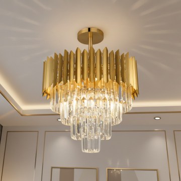 Brilagi - Pealepandav lühter CRISTAL 5xE14/40W/230V, läbimõõt 43 cm