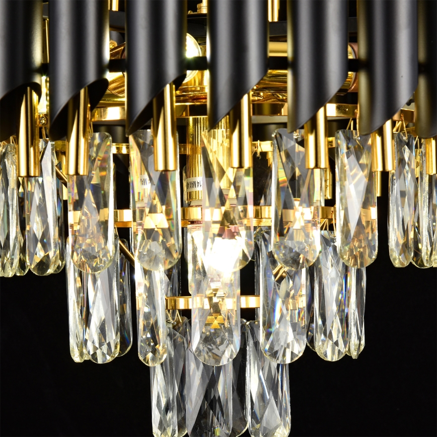 Brilagi - Pealepandav lühter ECLIPSE 5xE14/10W/230V läbimõõt 38 cm must/kuldne