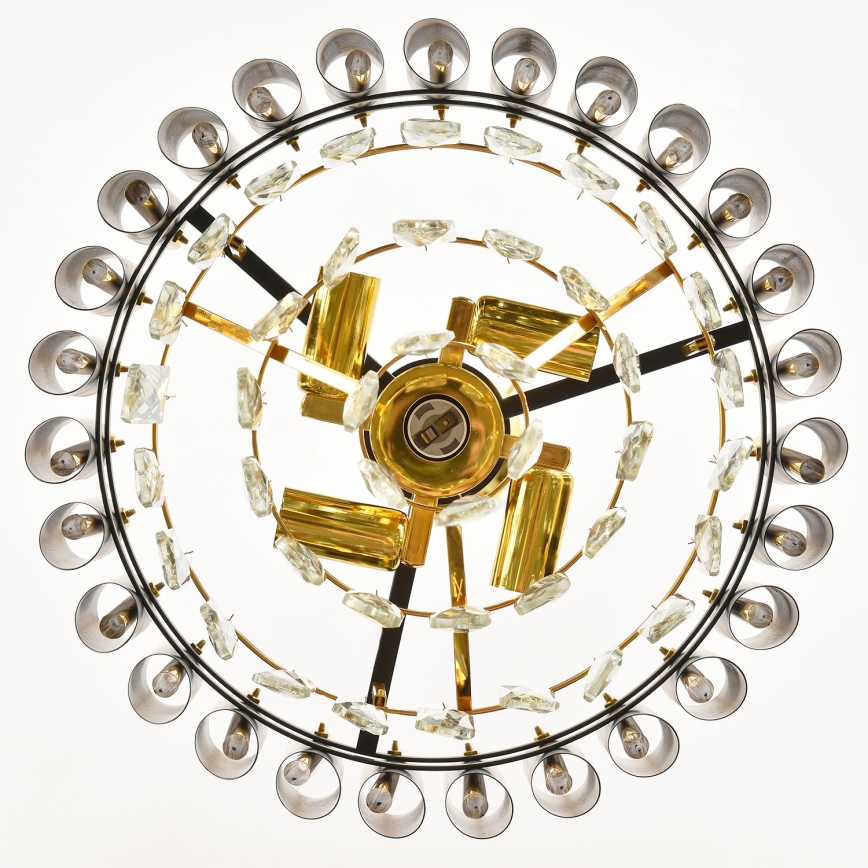 Brilagi - Pealepandav lühter ECLIPSE 5xE14/10W/230V läbimõõt 38 cm must/kuldne