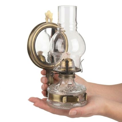 Brilagi - Petroleumlamp MERLIN kuldne/patina