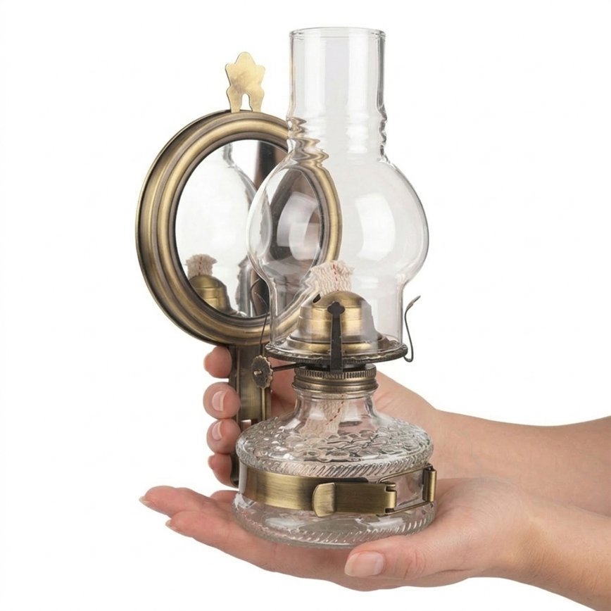 Brilagi - Petroleumlamp MERLIN kuldne/patina