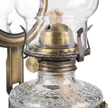 Brilagi - Petroleumlamp MERLIN kuldne/patina