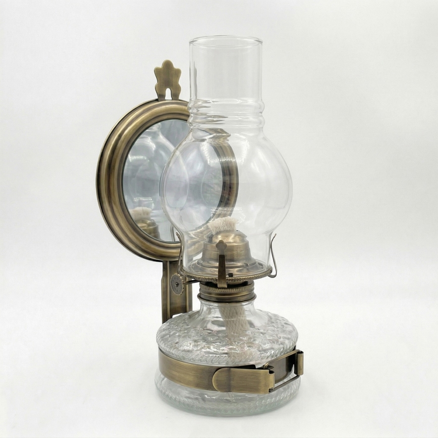 Brilagi - Petroleumlamp MERLIN kuldne/patina