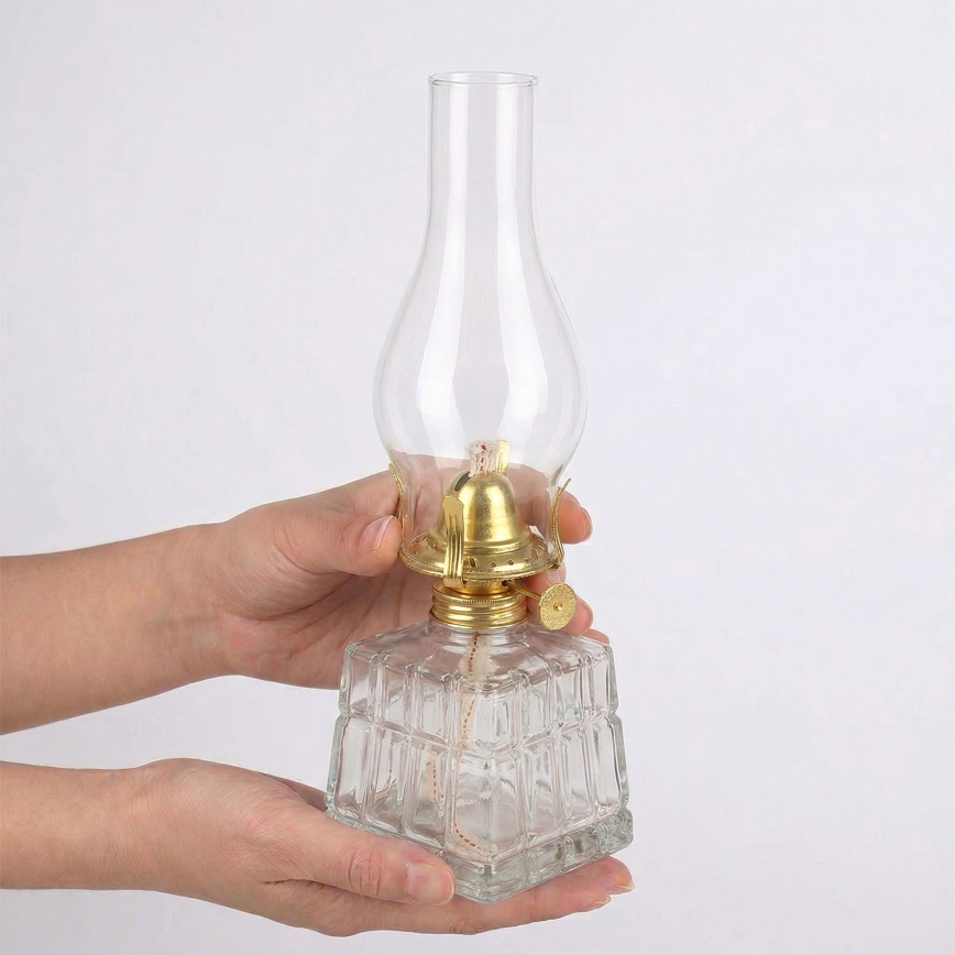 Brilagi - Petroleumlamp MERLIN läbipaistev/kuldne