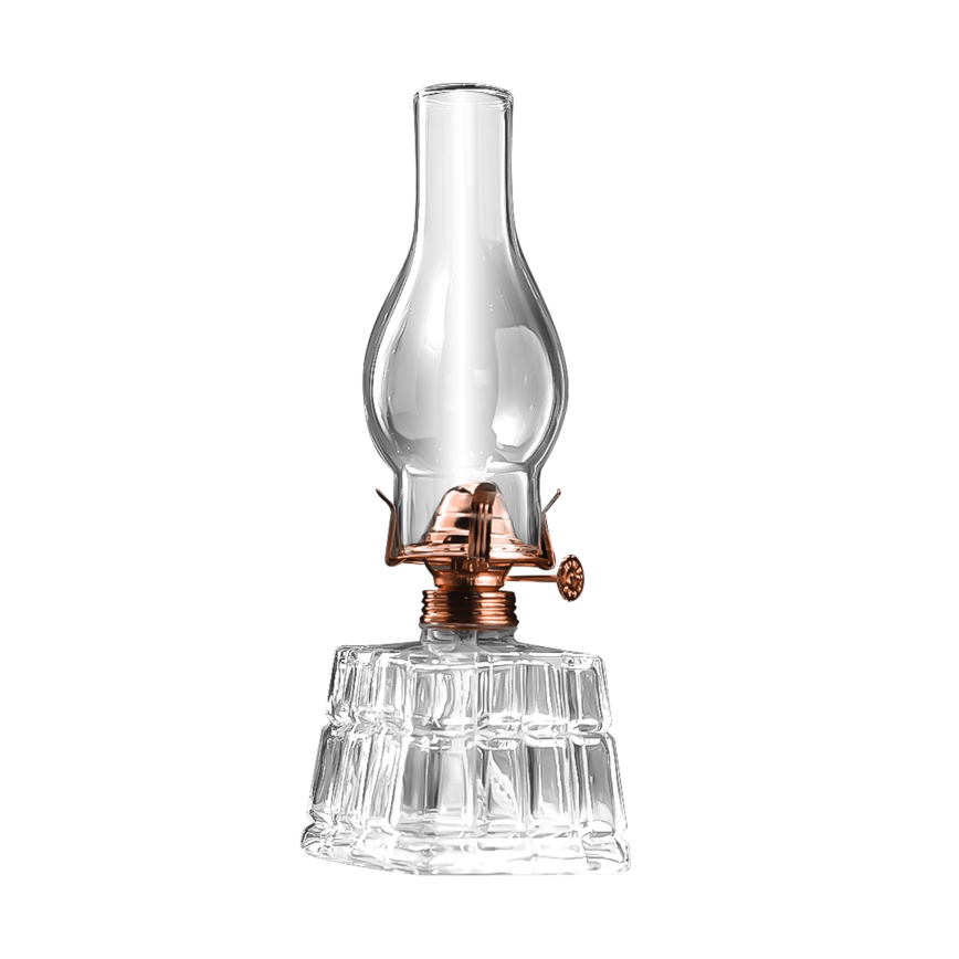Brilagi - petroleumlamp MERLIN läbipaistev/pronksviimistlus/patineeritud