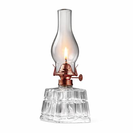 Brilagi - petroleumlamp MERLIN läbipaistev/pronksviimistlus/patineeritud