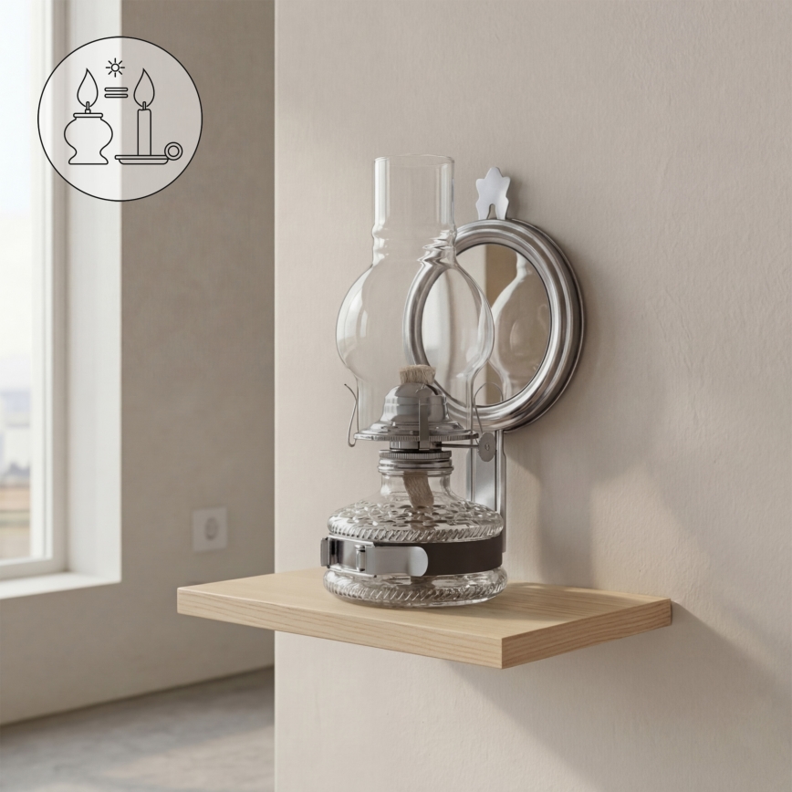 Brilagi - Petroleumlamp MERLIN must kroom