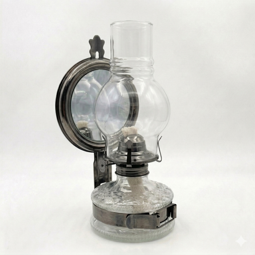 Brilagi - Petroleumlamp MERLIN must kroom