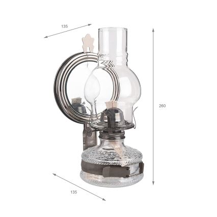 Brilagi - Petroleumlamp MERLIN must kroom
