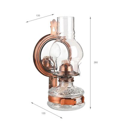 Brilagi - Petroleumlamp MERLIN pronks/patina