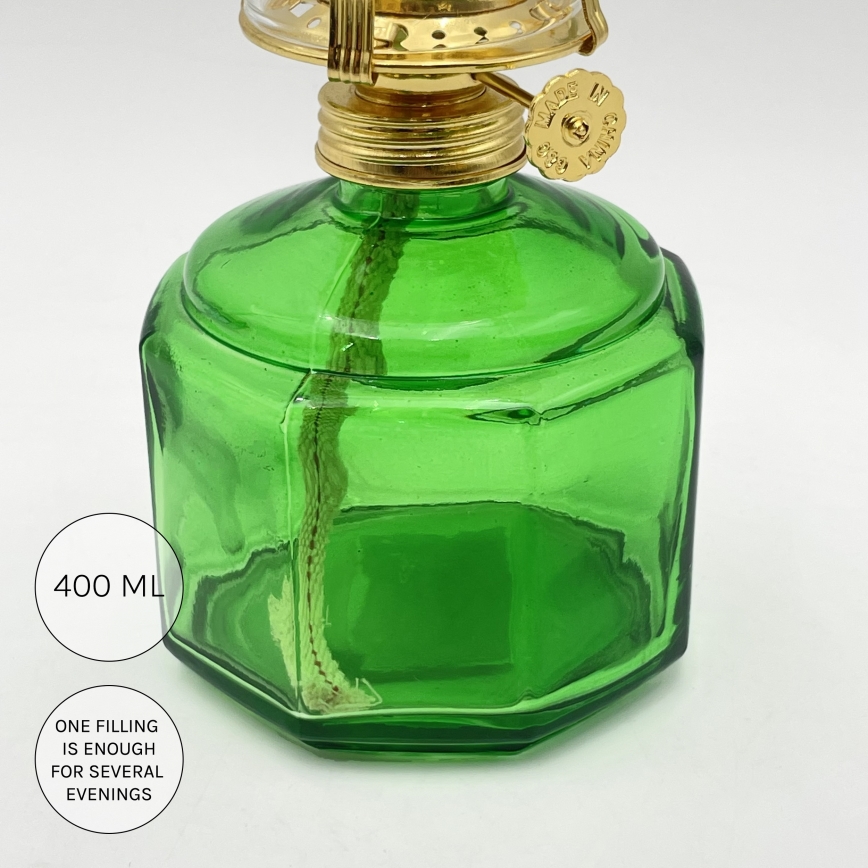 Brilagi - petroleumlamp MERLIN roheline
