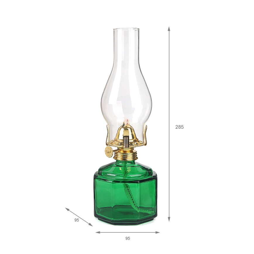 Brilagi - petroleumlamp MERLIN roheline