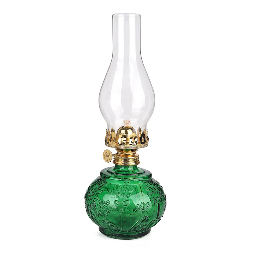 Brilagi - Petroleumlamp MERLIN roheline