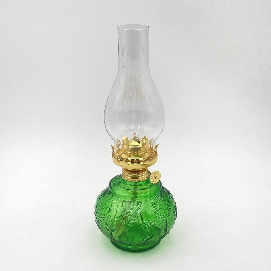 Brilagi - Petroleumlamp MERLIN roheline