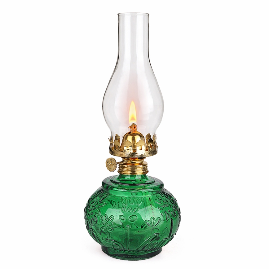Brilagi - Petroleumlamp MERLIN roheline