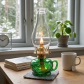 Brilagi - petroleumlamp MERLIN roheline