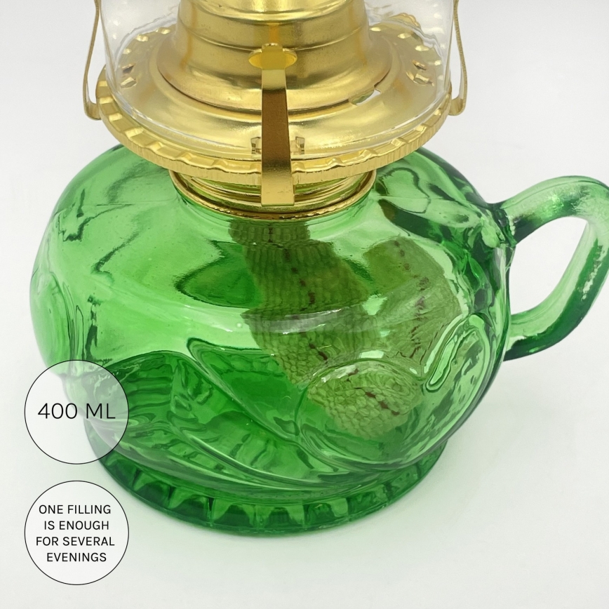 Brilagi - petroleumlamp MERLIN roheline