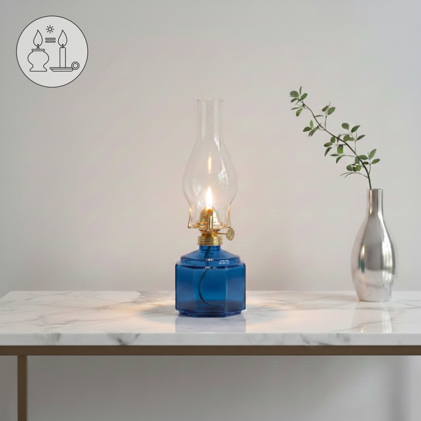Brilagi - petroleumlamp MERLIN, sinine