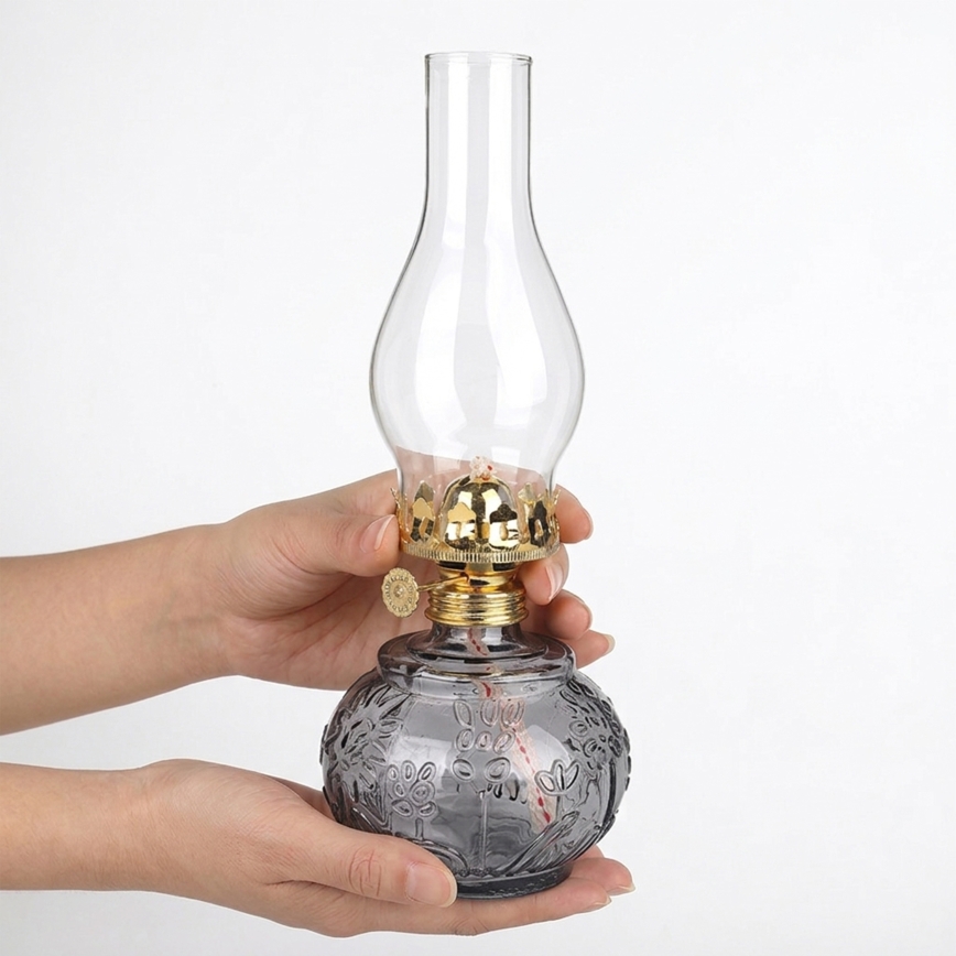 Brilagi - petroleumlamp MERLIN suitsune/hall