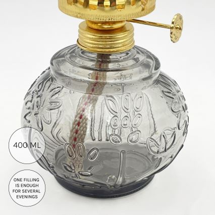 Brilagi - petroleumlamp MERLIN suitsune/hall