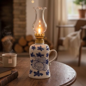 Brilagi - Petroleumlamp MERLIN valge/sinine