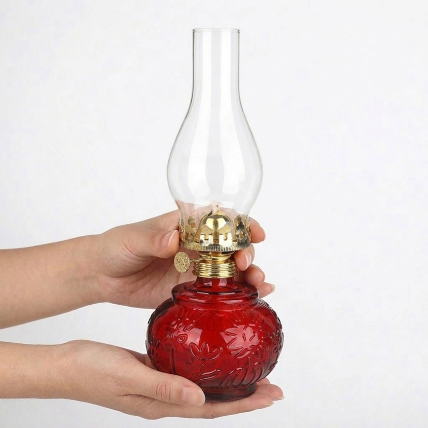 Brilagi - petrooleumlamp MERLIN punane