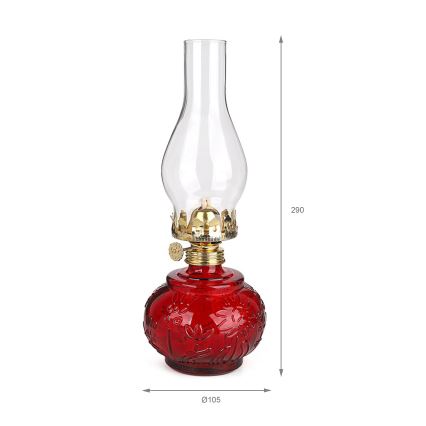 Brilagi - petrooleumlamp MERLIN punane